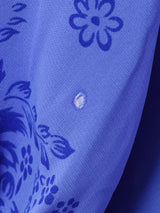 ベルト付き 花柄 長袖ワンピース