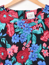 七分袖 花柄 長袖ワンピース