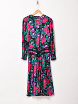 アメリカ製 花柄 長袖ワンピース