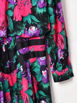 アメリカ製 花柄 長袖ワンピース