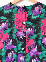 アメリカ製 花柄 長袖ワンピース