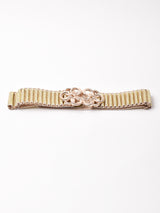 【6色展開】バックルデザイン ギャザー ゴムベルト