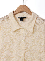 アメリカ製 長袖 レースシャツ