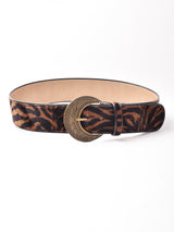 【2色展開】  ゼブラ柄 ワイドファーベルト