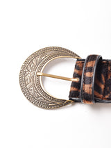 【2色展開】  ゼブラ柄 ワイドファーベルト