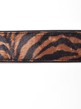 【2色展開】  ゼブラ柄 ワイドファーベルト