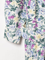 アメリカ製  ベルト付き 花柄 長袖 ワンピース