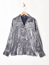 メタリック 長袖シャツ