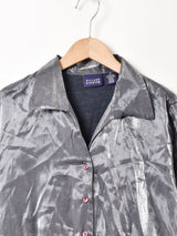 メタリック 長袖シャツ