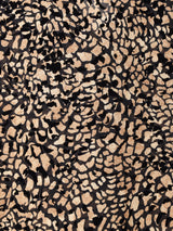 総柄 フロッキー オープンカラー シアーシャツ