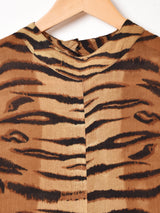 アニマル柄 長袖ワンピース