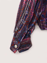 総柄 ラメ シアーブラウス