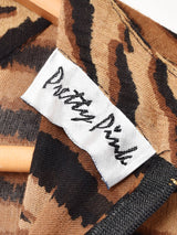 アニマル柄 長袖ワンピース