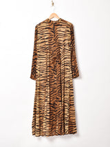 アニマル柄 長袖ワンピース