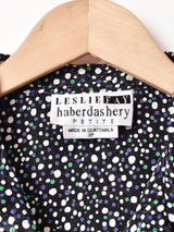 織り 総柄 長袖オープンカラーシャツ