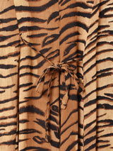 アニマル柄 長袖ワンピース