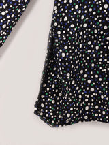 織り 総柄 長袖オープンカラーシャツ