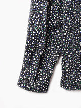 織り 総柄 長袖オープンカラーシャツ