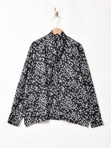 総柄 タイデザイン 長袖ブラウス