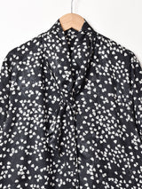 総柄 タイデザイン 長袖ブラウス