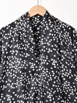 総柄 タイデザイン 長袖ブラウス