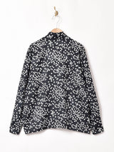 総柄 タイデザイン 長袖ブラウス