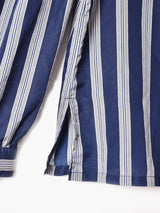 ストライプ ボウタイ 長袖ブラウス