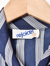 ストライプ ボウタイ 長袖ブラウス