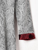 アメリカ製 ベロアカラー ペイズリー柄  長袖ワンピース