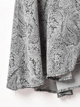 アメリカ製 ベロアカラー ペイズリー柄  長袖ワンピース