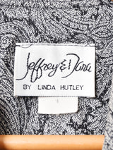 アメリカ製 ベロアカラー ペイズリー柄  長袖ワンピース