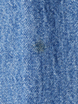 フラワーモチーフ デニム 長袖ワンピース