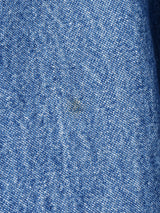 フラワーモチーフ デニム 長袖ワンピース