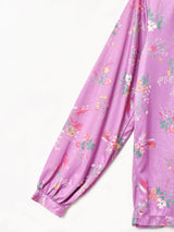 花柄 長袖ブラウス