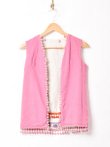 ポンポン リバーシブルベスト