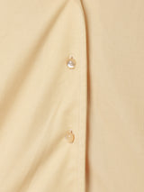 プリーツスリーブ オープンカラーブラウス