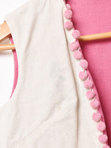 ポンポン リバーシブルベスト