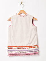 ポンポン リバーシブルベスト