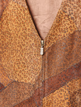 レオパード パッチワーク スエードベスト