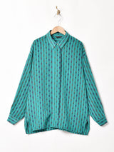 総柄長袖シャツ