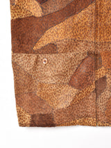 レオパード パッチワーク スエードベスト