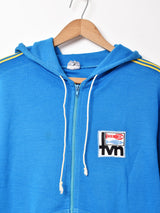 パッチ付き ラインパーカー