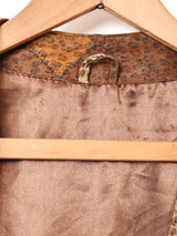 レオパード パッチワーク スエードベスト