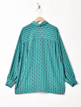 総柄長袖シャツ