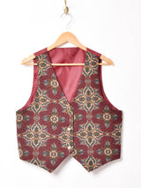 総柄 タペストリーベスト