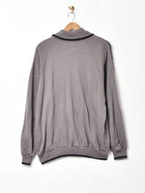 ニット切り替え ジップアップ カーディガン