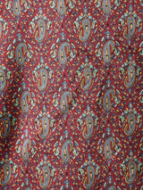 ペイズリー 七分袖 オープンカラーシャツ