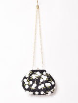 【2色展開】フラワーモチーフ がま口 チェーンバッグ