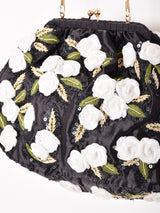 【2色展開】フラワーモチーフ がま口 チェーンバッグ