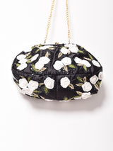 【2色展開】フラワーモチーフ がま口 チェーンバッグ